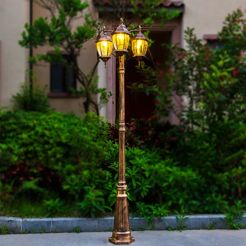 European-style LED street garden lawn lamp waterproof outdoor lights landscape park villa community high pole lamps