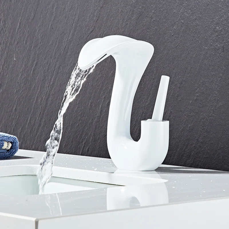 LONGSTAR All-Copper Creative Luxury Cobra-Style Multicolor Hot And Cold Water Household Bathroom Faucet