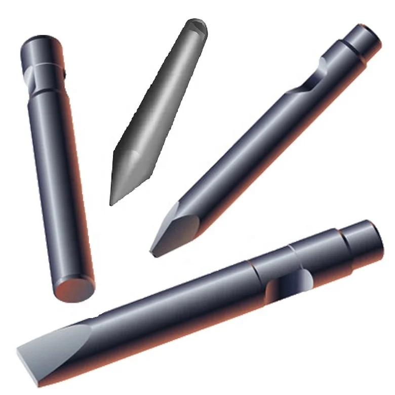 Hydraulic breaker hammer parts rock chisel moil point for rammer furukawa msb  ramfos komac stanley