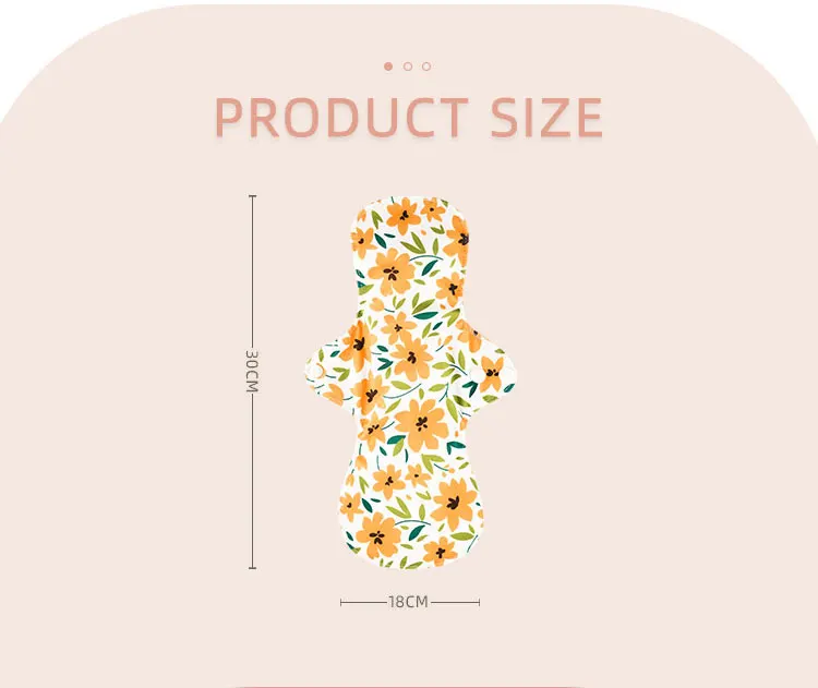 Moramona Washable Reusable sanitary Napkins Multicolor Bamboo Fiber Cloth Sanitary Pads For Women