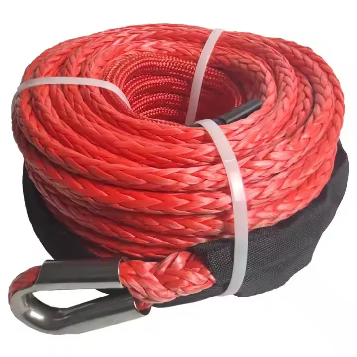 For Sailing SUV ATV Winch Snatch Ring Road Recovery Synthetic Winch Line Cable Rope