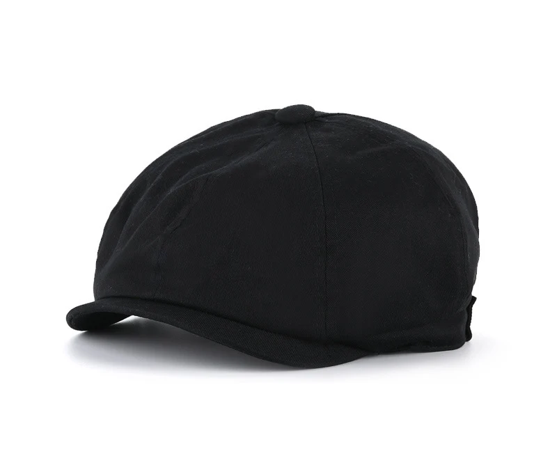 Cotton Breathable Retro Octagonal Hat Large Size Men Flat Peaked Cap Fashion Women Painter Beret Hats