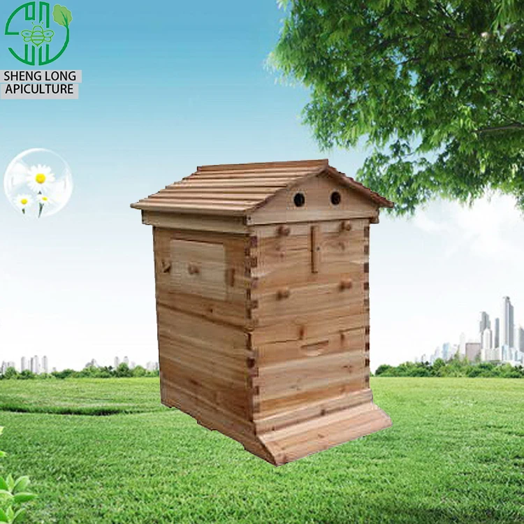 Двухслойный деревянный 8/10 рамы Langstroth Beehive для инструментов для вратаря