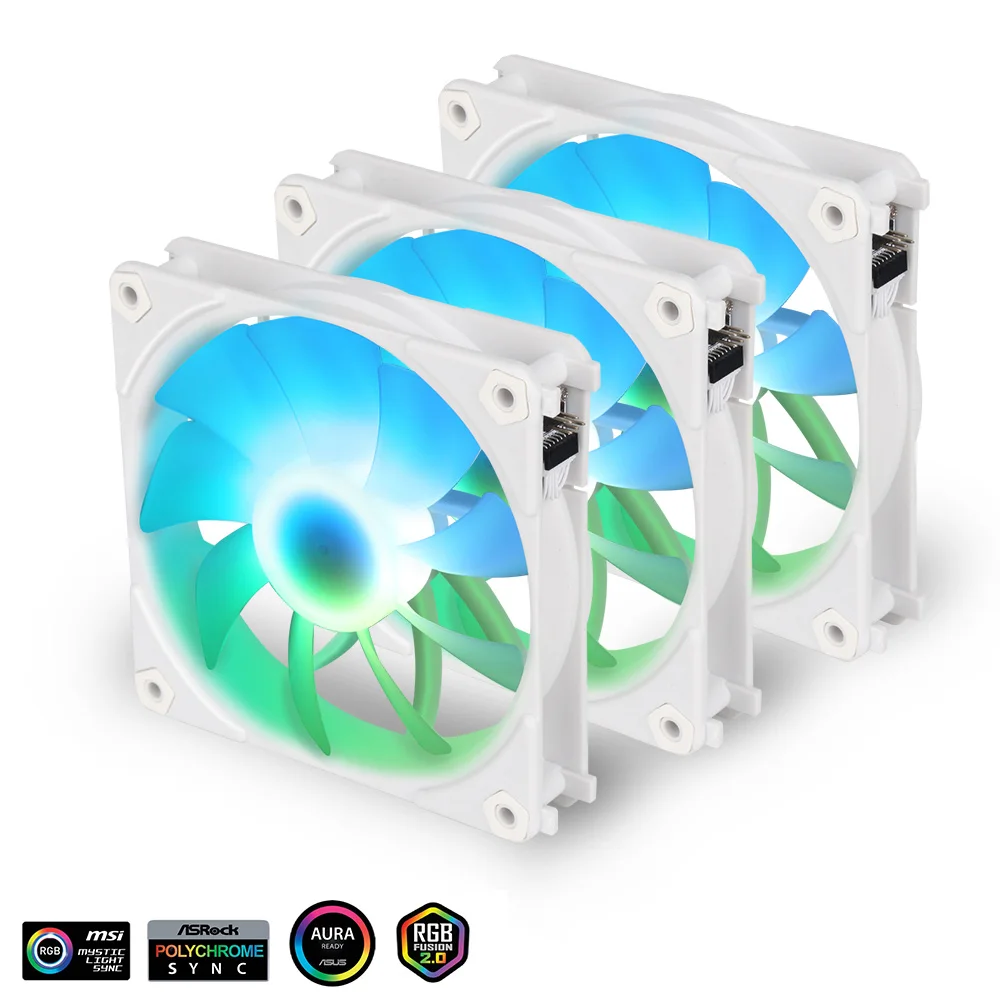 SAMA RGB Electrical Cooling Fans for PC Case with RGB LED Lights CPU Cooler Fan 120mm Ventilador RGB Cooler Fan With Controller