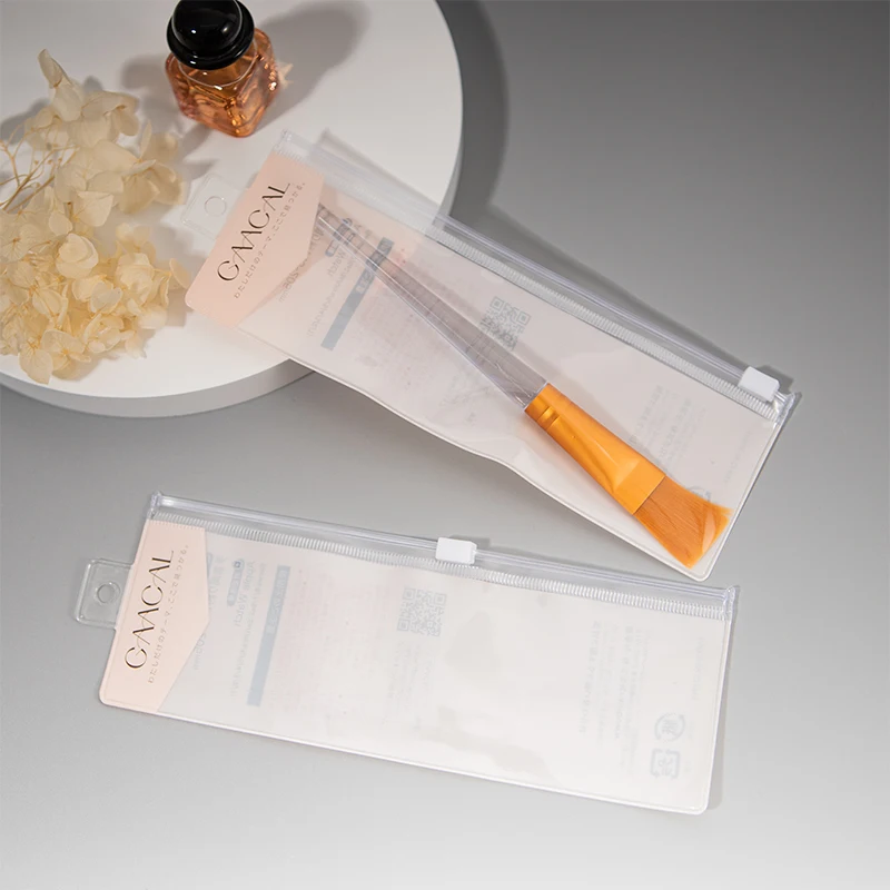 New style hot selling high quality plastic zip bag customized size logo eva pouch eyebrow pencil pvc bags with zippers