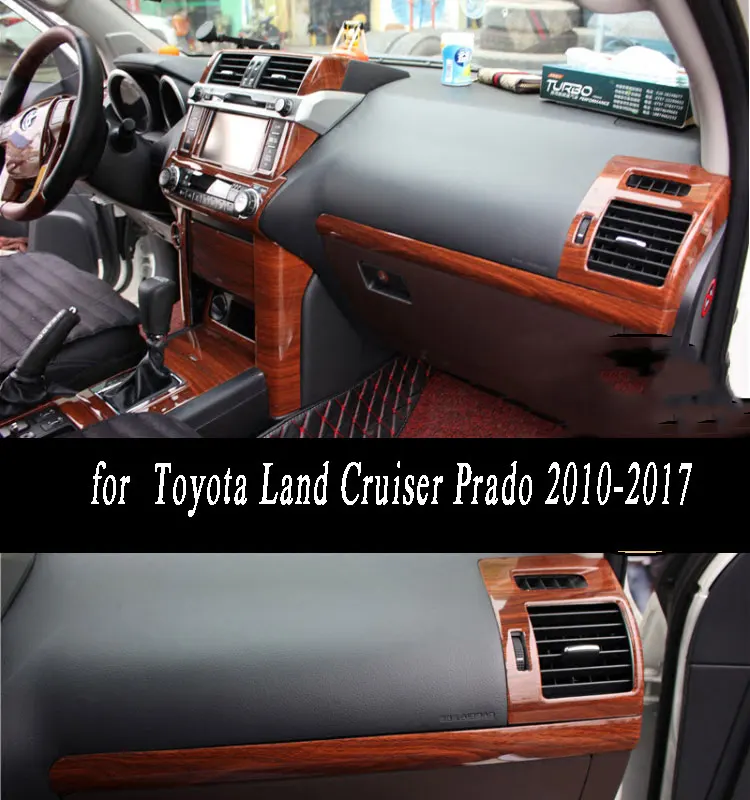 Wood Color Car Interior Accessories for toyota Land Cruiser Prado J150 2010-2017 Gear Panel Cup Holder Vent Trims Auto Kit Parts