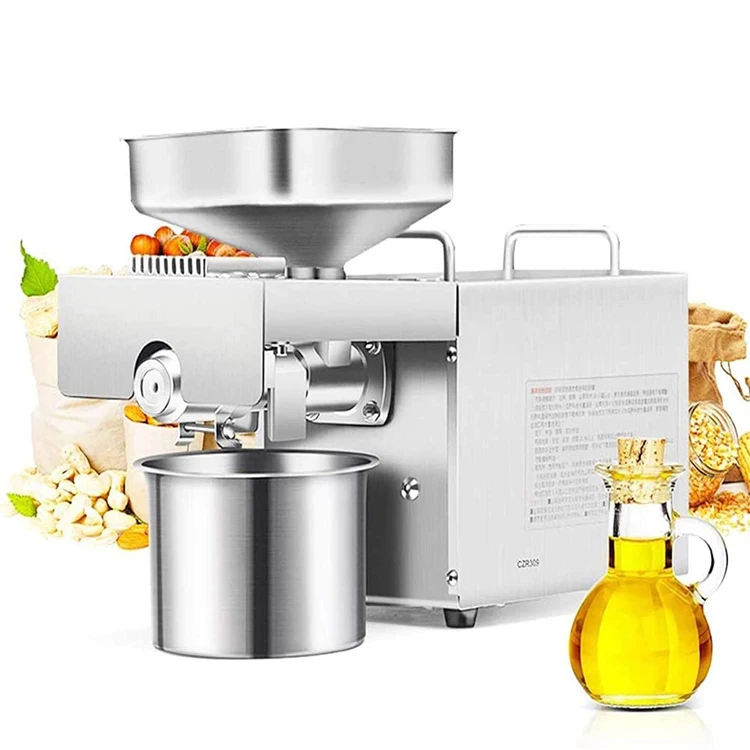 2022 amazon new oil press machine expeller mechanical metal stainless steel cover cutter automatic oil maker machine extractor
