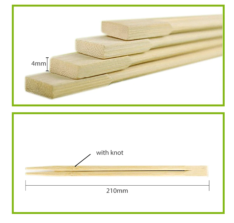 Free Sample Paper All Sleeves Wrapped Carbonization Disposable Bamboo Twin Chopsticks