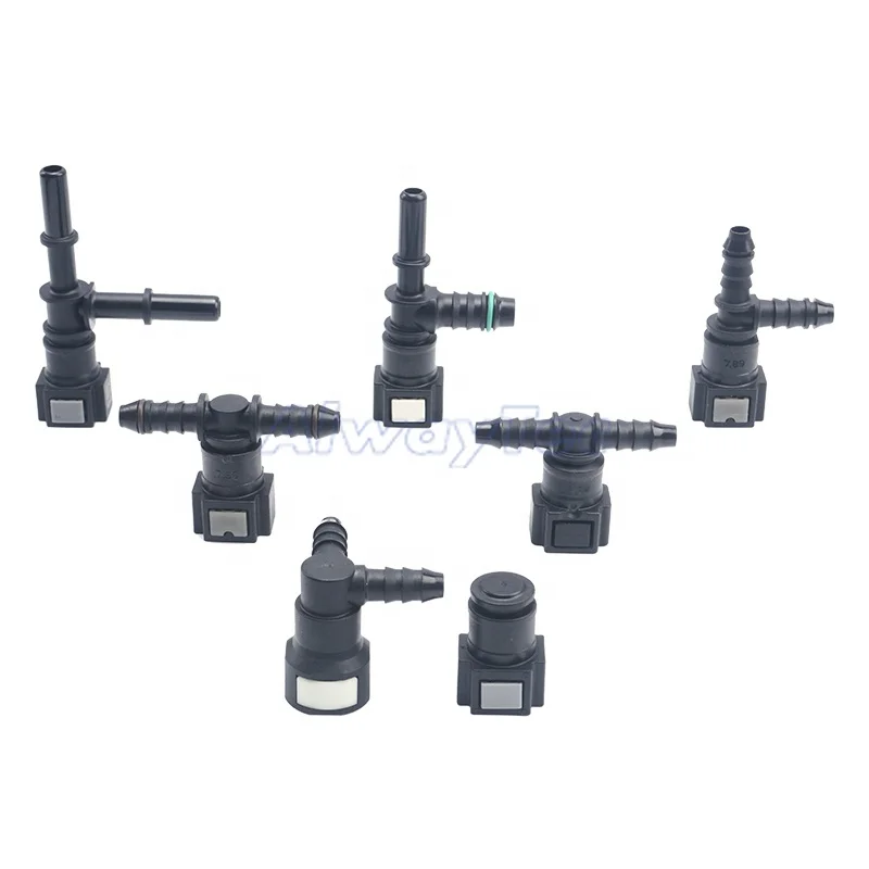 Sae 1/4 Nylon Fuel Connector Quick Auto Parts Fuel Hose Pipe with Valve Easy Connection Quick Connector