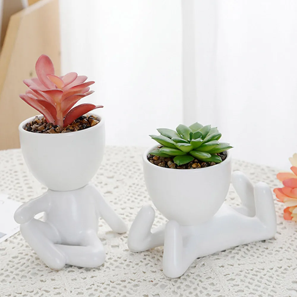 Custom retro ceramic planter pot living room flower plant pots for home decoration
