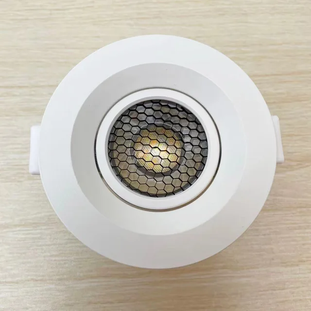 Adjustable Honeycomb Antiglare CCT Changeable  7w 60mm 70mm Led Downlight