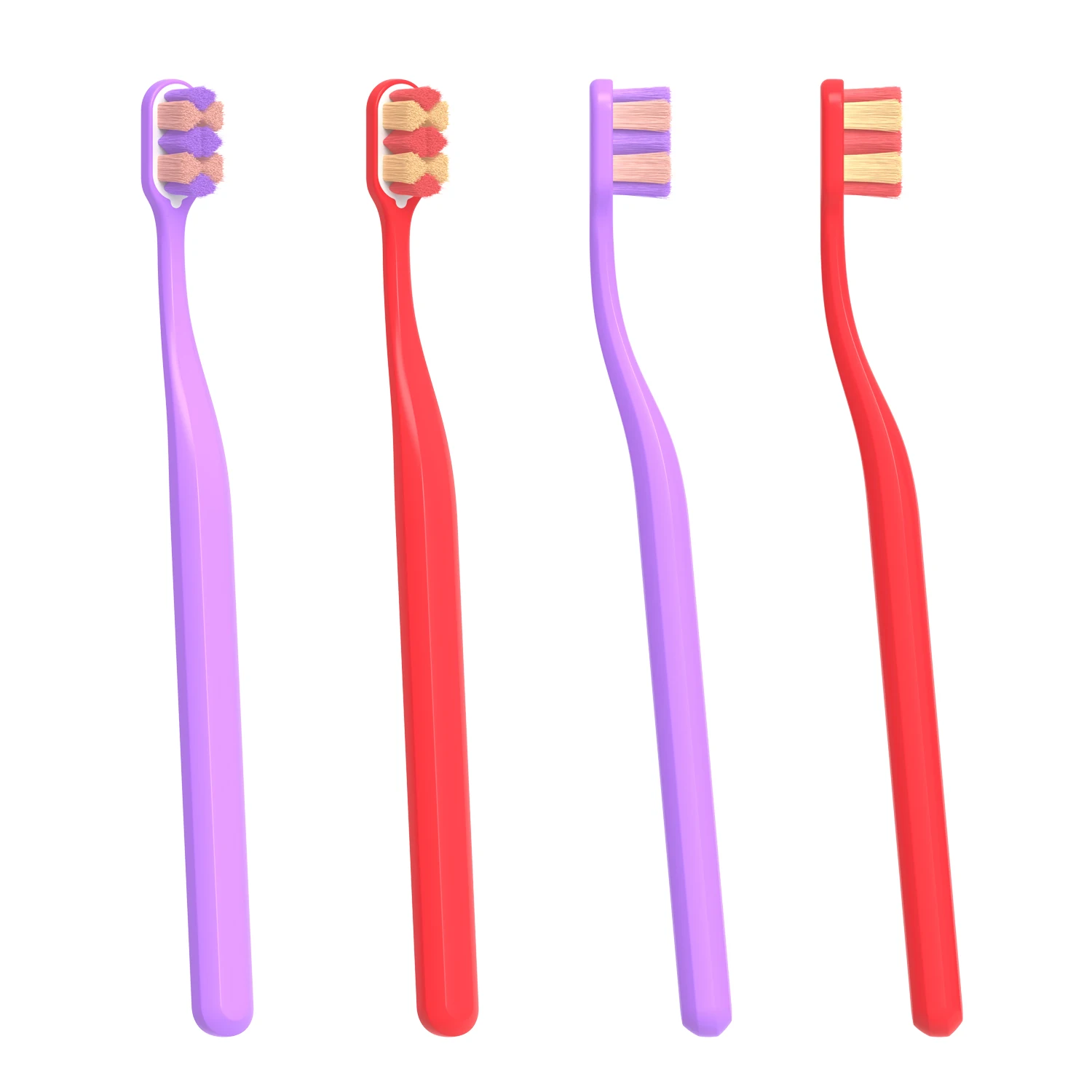 Manual Adult Toothbrush Handle PP With Micro Nano Fiber Bristles Family Suit Pregnancy Manual Adult Toothbrush For Adult