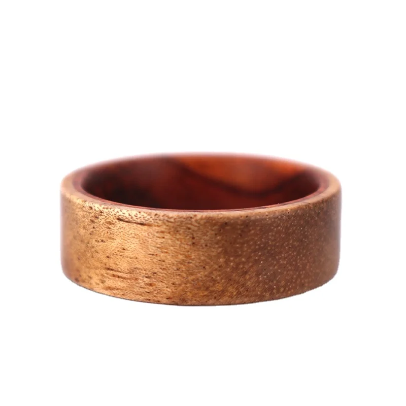 Natural Handmade Koa Rose Wood Man Ring,Combined Wood Ring