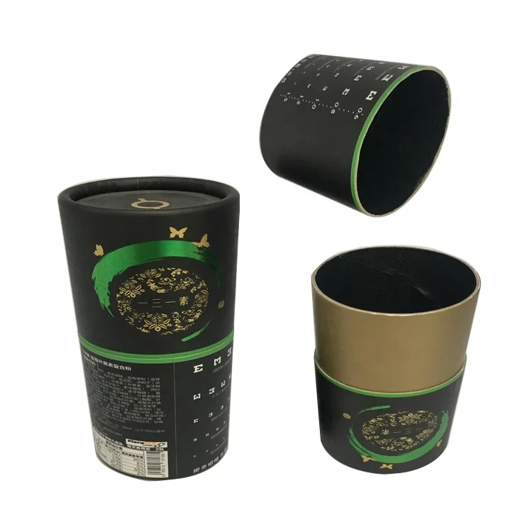 Круглая коробка для упаковки свечей, картонный цилиндр для чая, бумажная коробка
