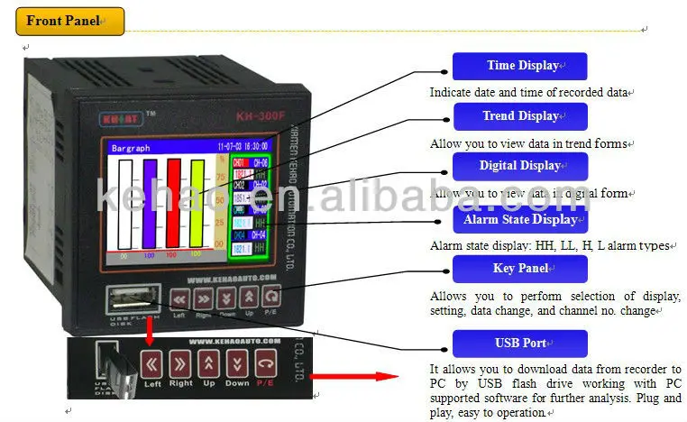 Мини-Регистратор цветов KH200AL с тотализатором потока