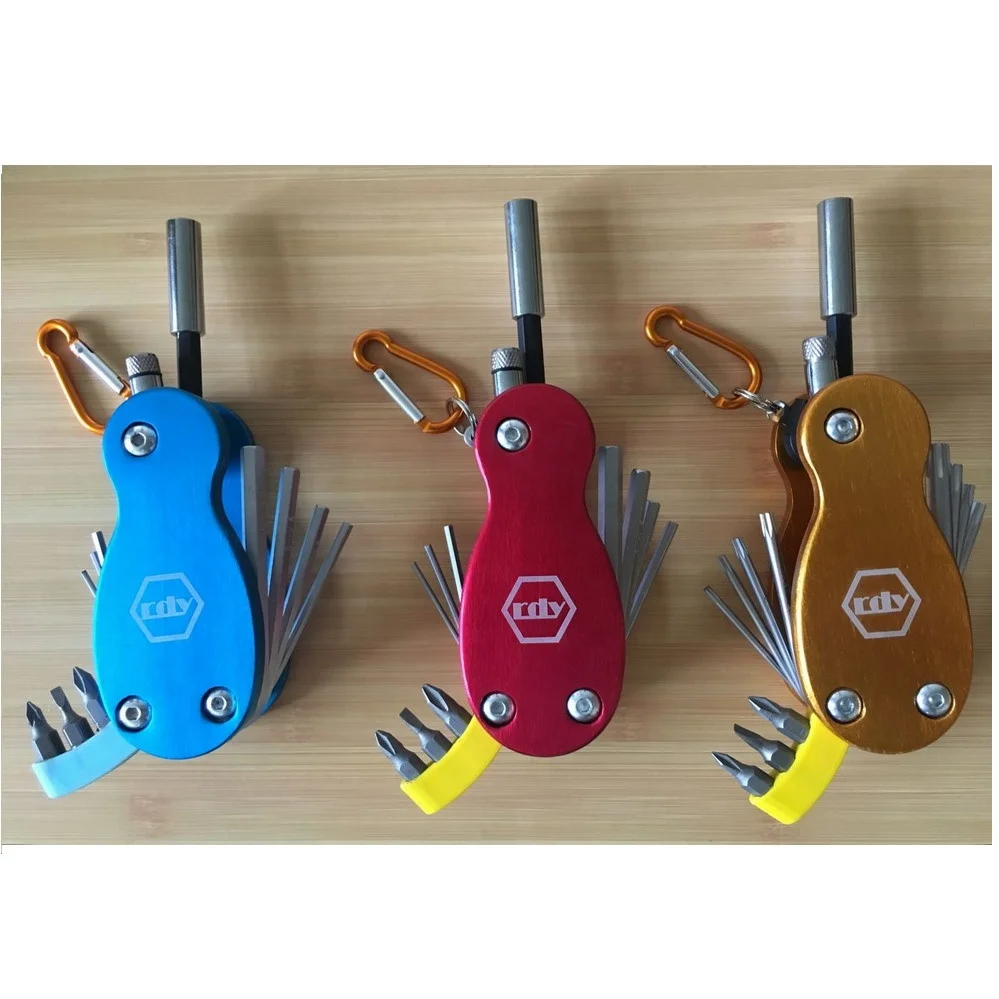 13 шт. набор складных шестигранных ключей с отверткой, светодиодной подсветкой, набор инструментов для ремонта велосипеда шестигранный ключ