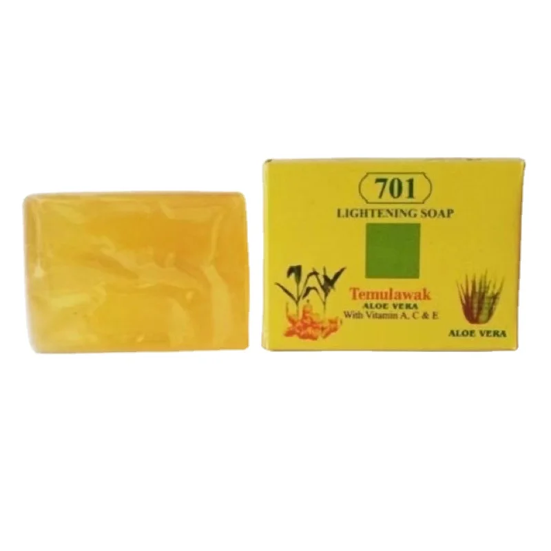 Aloe Vrea Dark  Black Skin Lightening  Temulawak Whitening Soap VitaminA C & E Face Body Skin Bath Soap
