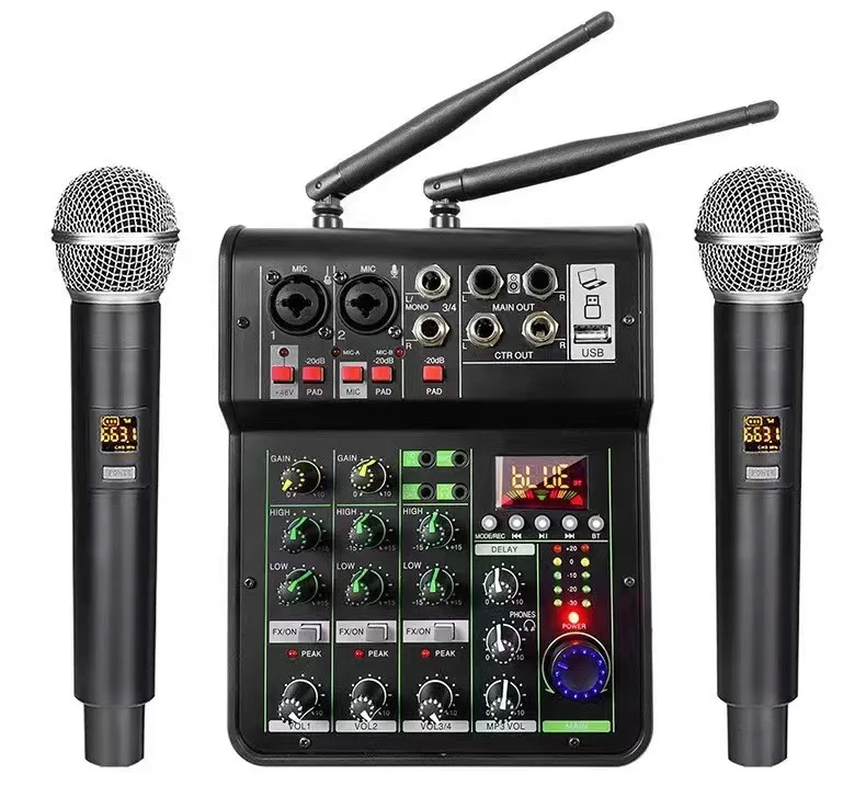 Original Digital SIERRA Multifunctional Audio Mixer amplifier with Bluetooth Connection  Wireless Microphone Software Recording