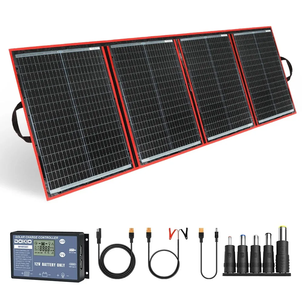 Dokio Portable Solar Panel 220W Foldable Solar Panel To Charge Solar Generator