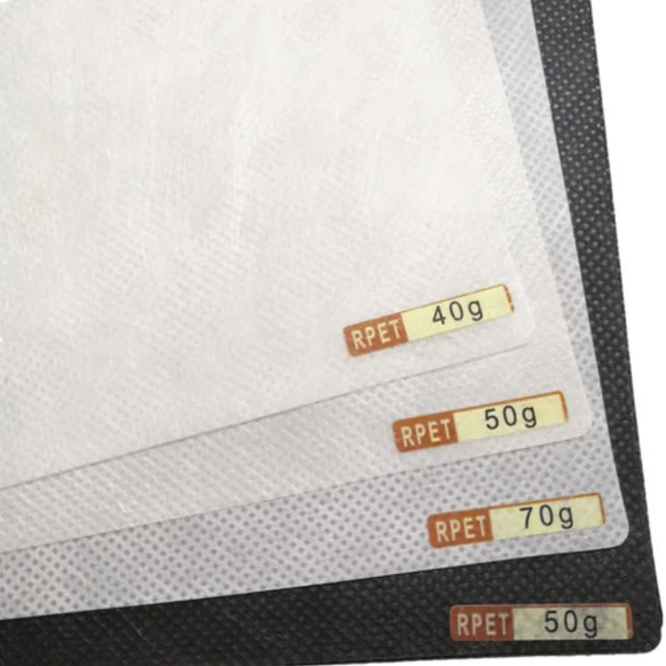 Recycled 100% Polypropylene Raw Material Bonded Nonwoven Fabric Functional PET/RPET Spunbonded Nonwoven