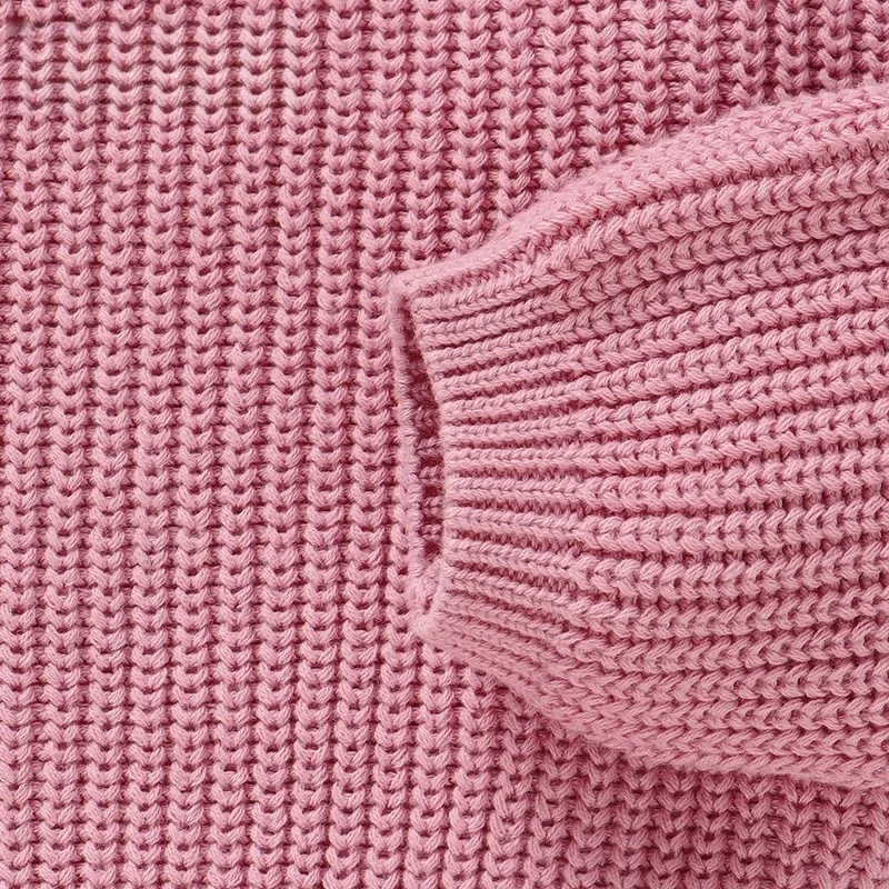 Hot sale  Angel Uniwin Embroider Solid Baby Sweater Knitted Long Sleeve Soft Pullover Cotton Crew Neck Baby Clothes