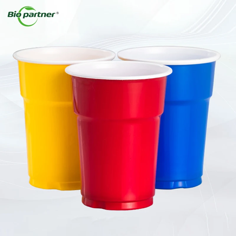 Wholesale Food Grade Party 16oz PP plastic cup Tennis Table Ping Pong Disposable Red Beer Pong Cups