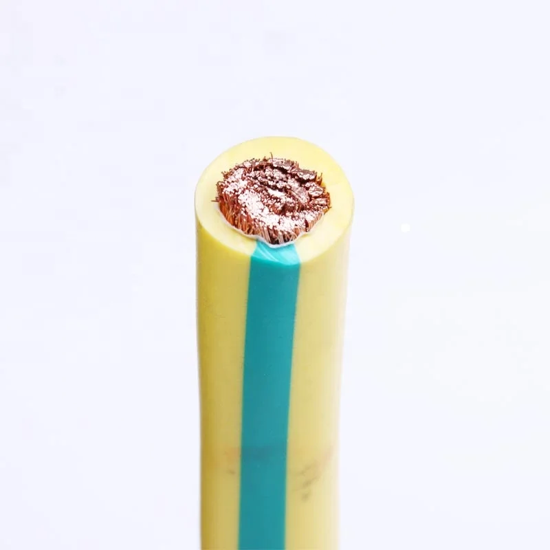 150mm Flexible Copper PVC Covered Earth Grounding Wire Cable Green/Yellow