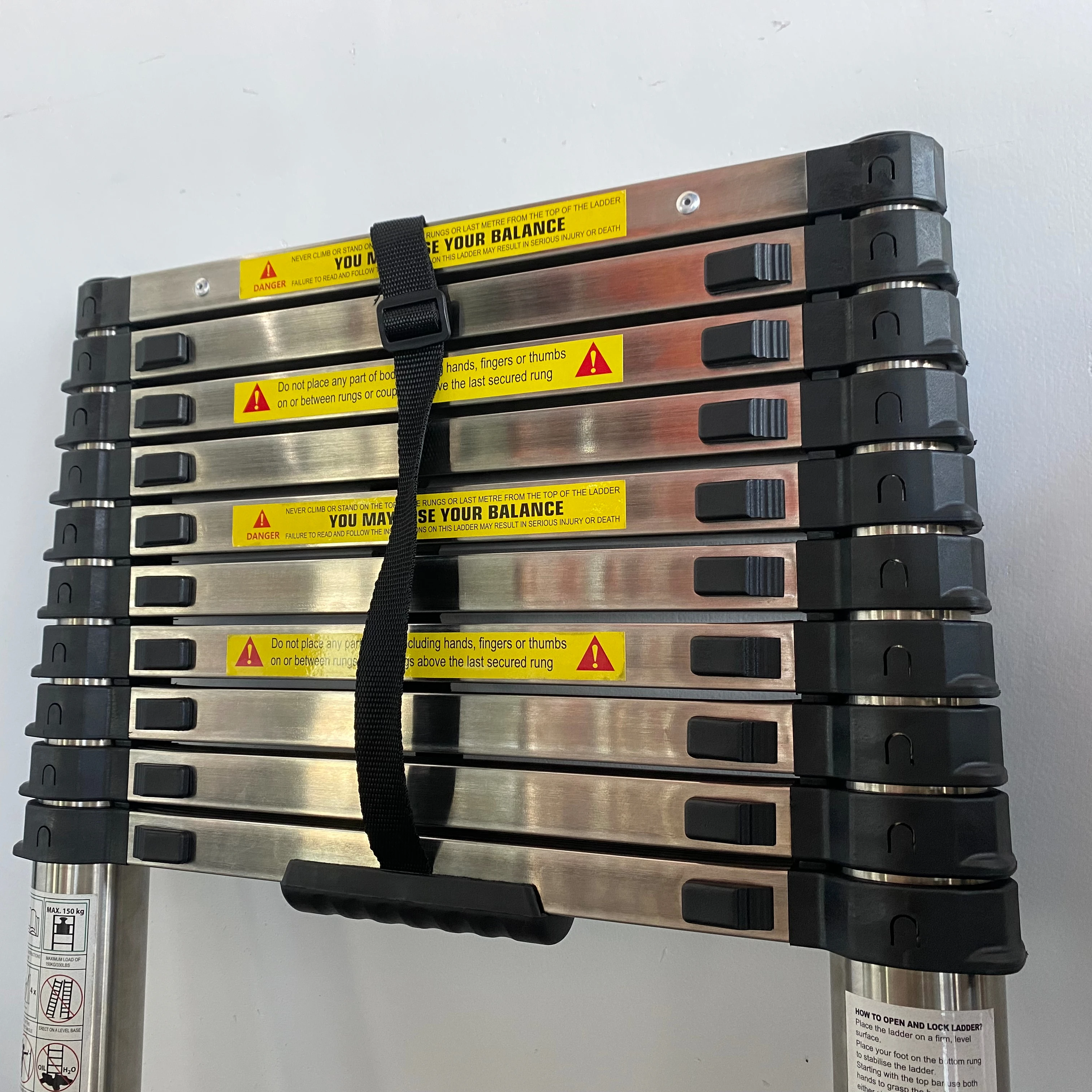 2022 New stable folding ladder Stainless steel telescopic ladders step ladder