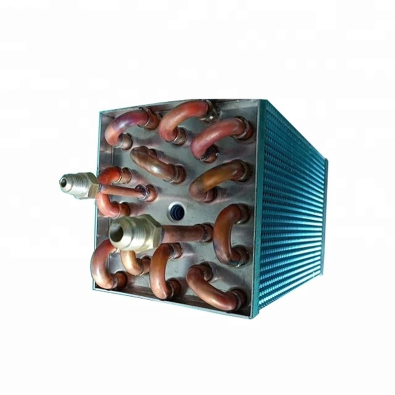 Copper tube aluminum fin evaporator coil for kitchen air conditioning