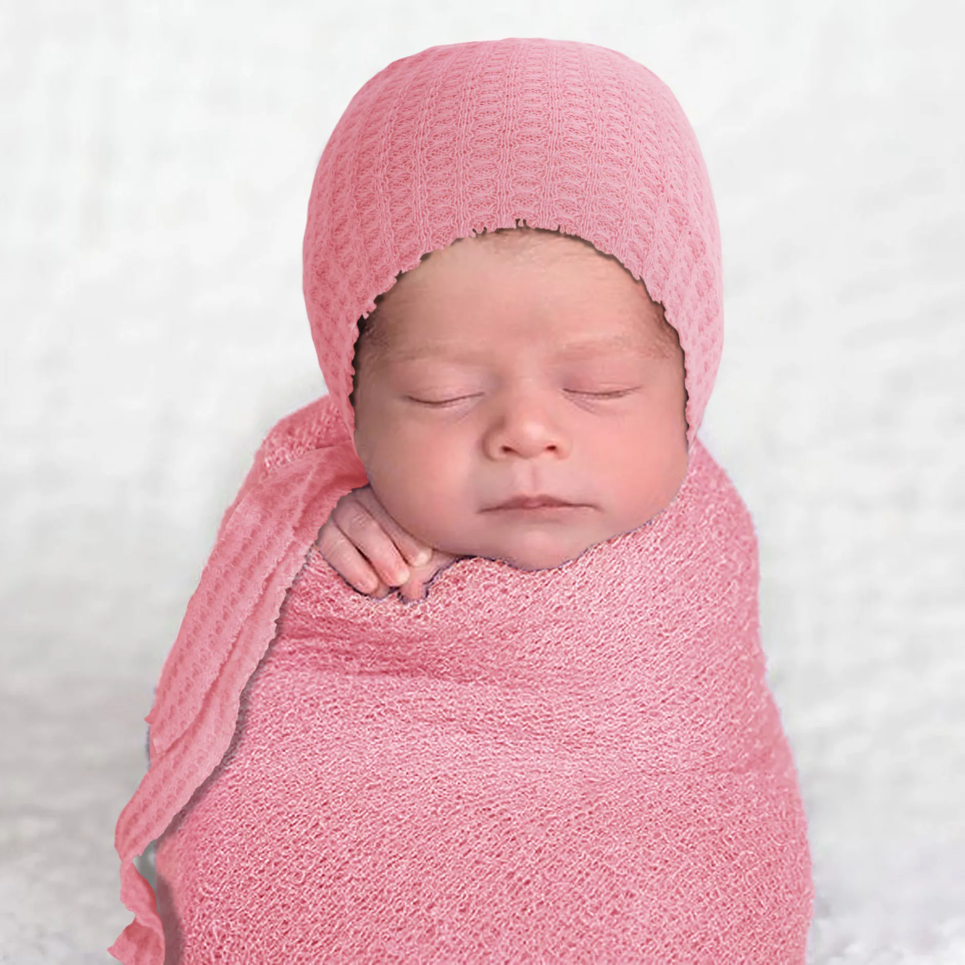 Baby photography elastic cloth wrapped newborn bandage hat set photography baby bandage 2-piece set of props