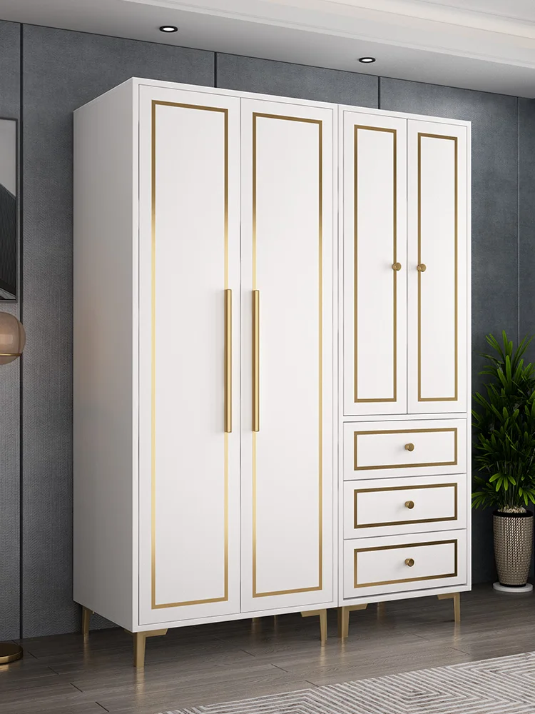 3-drawer Furniture Wardrobes for Bedroom Modern Wardrobe Storage Clothes Wardrobe Home Furniture Wooden 1 Set Panel White E0, E1