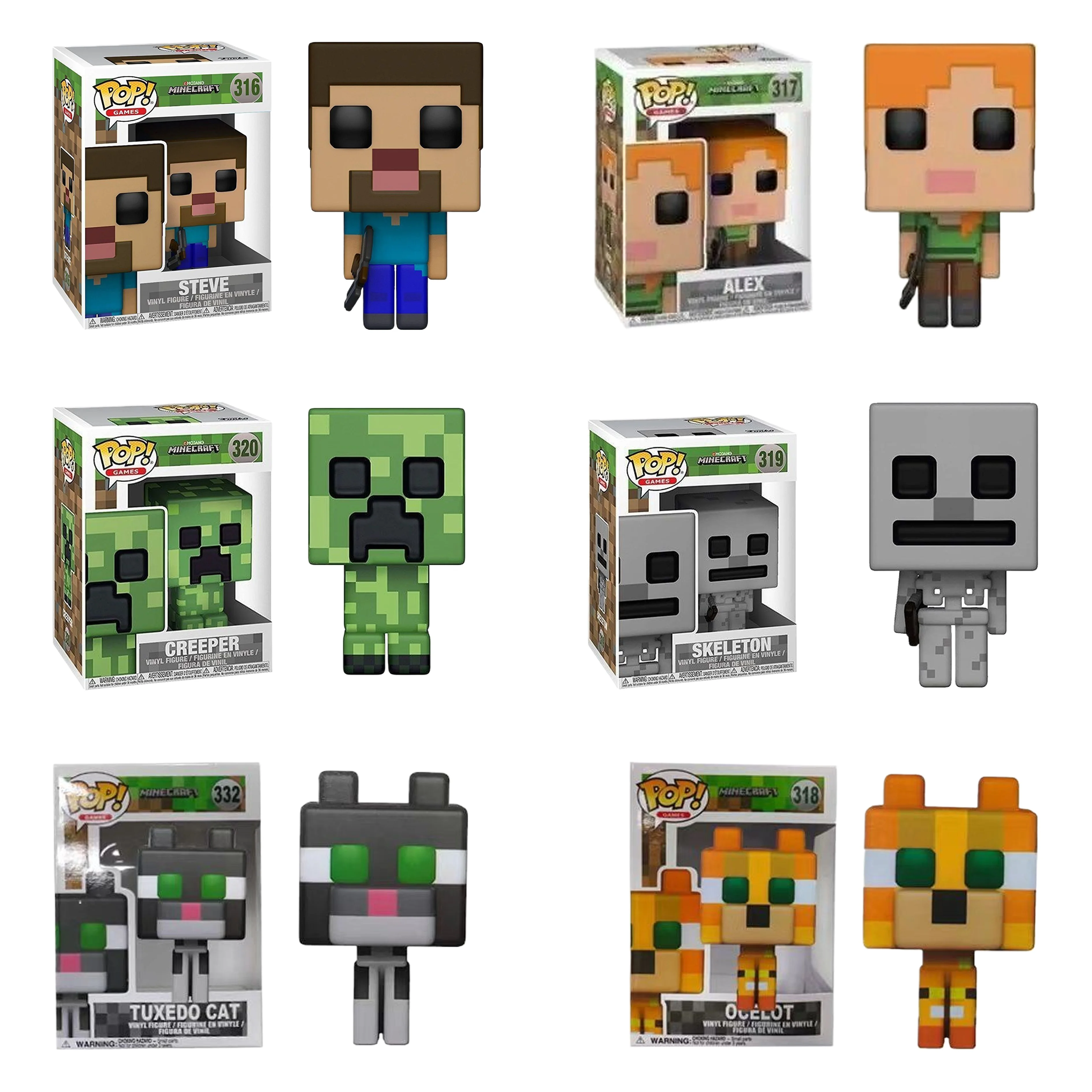 Hot sales Sandbox electronic games block worlds kids toys funko pop PVC Model toys doll with funko pop protector Action figures