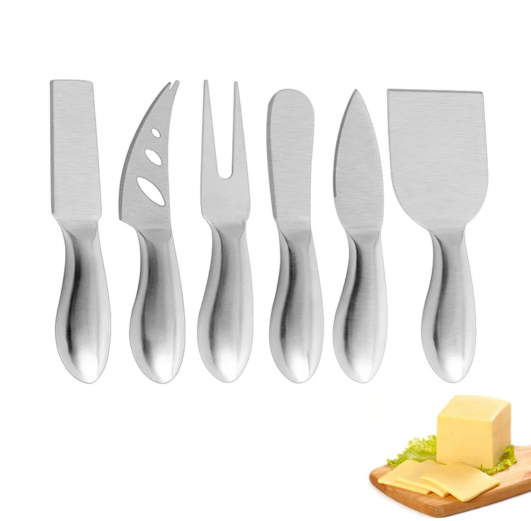 Butter Knives Cheese Knife 6 Pcs Set With Gift Box Stainless Cheese Knife Set for Cheese Tools