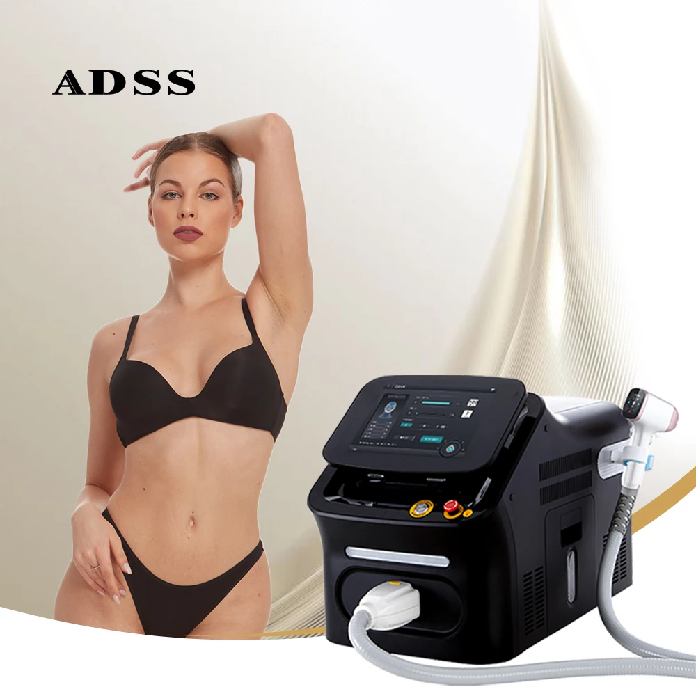 ADSS High Power Switchable Spot Sizes Diode Lazer 755nm 808nm 1064nm Ice Diode Laser Hair Removal Machine