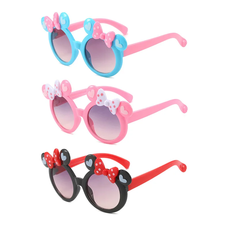 DL GLASSES Cute Cartoon Mouse Shape Kids Sunglasses Girls Boy Baby Mickey Minnie Children Sun Glasses 2024 Gafas De Sol