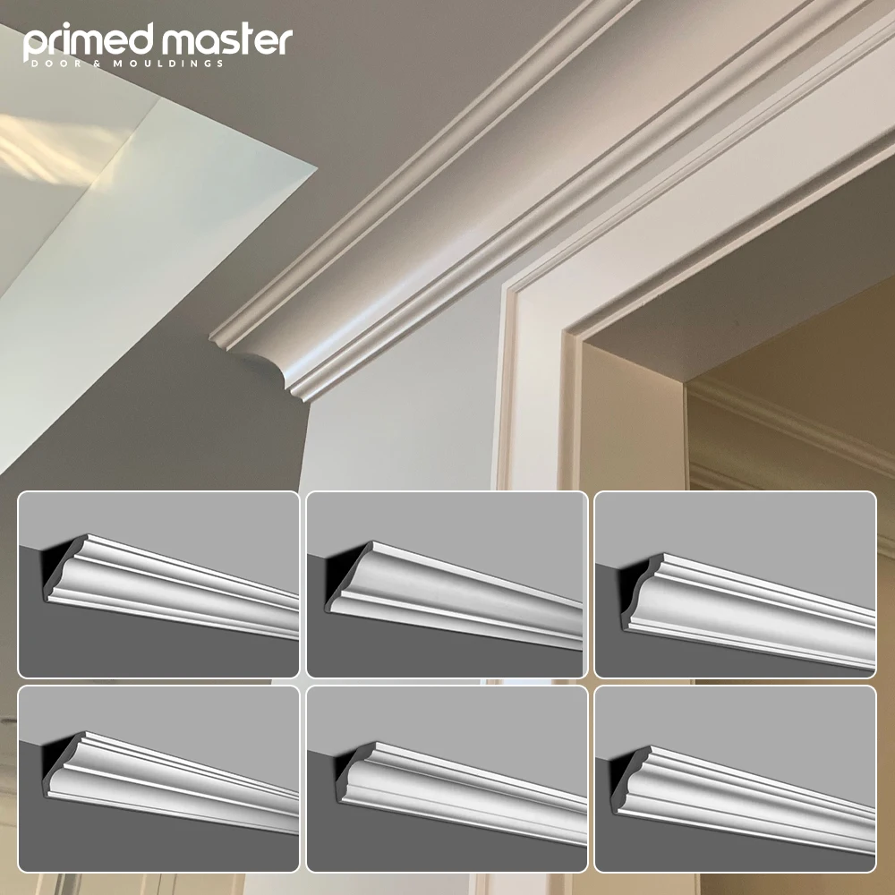 Decorative lvl pine solid wood cornice wall trim board crown moldings modern wood cornice crown moldings