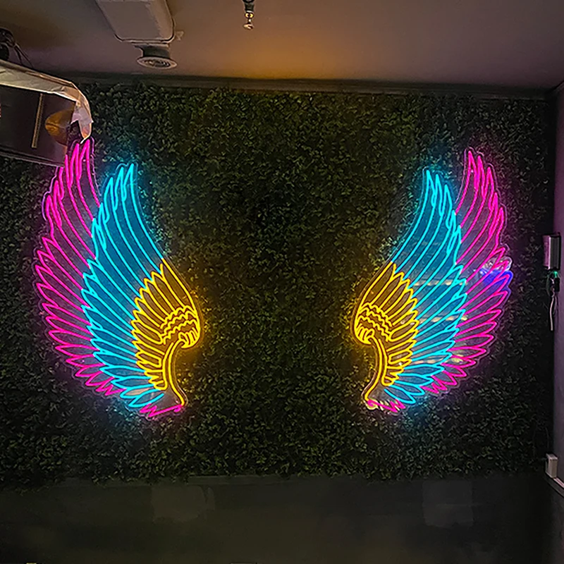 Led Neon Signs Design Your Own Custom Neon Home Decorating Ideas Angel Wings
