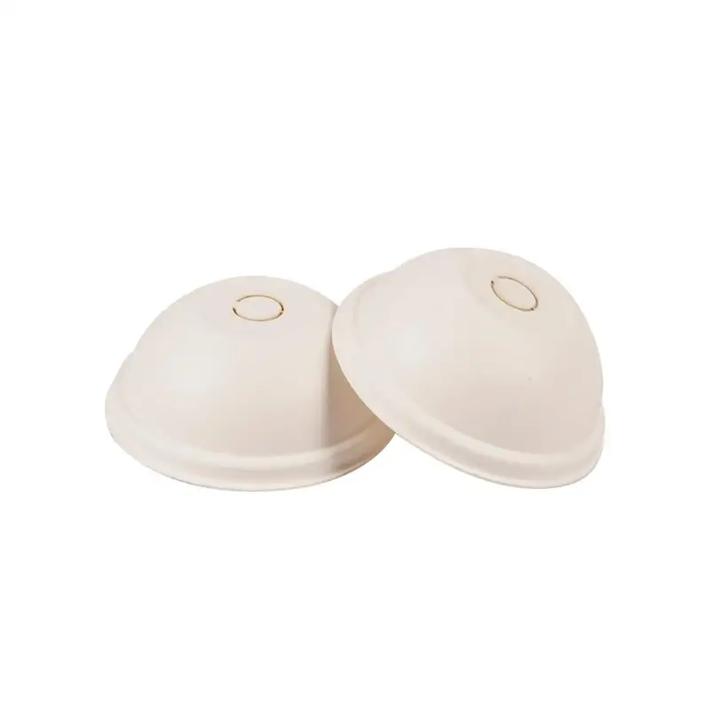 Dsechable bagasse coffee paper cup with biodegradable lids y dome