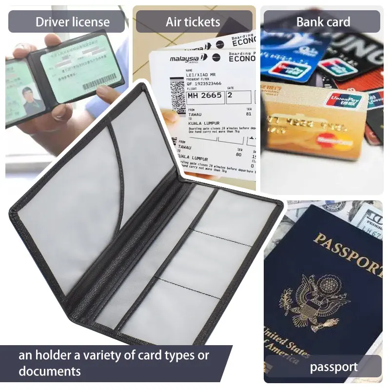 Car Registration and Insurance Holder Premium PU Leather Document Vehicle Card Protective Case for Driver's
