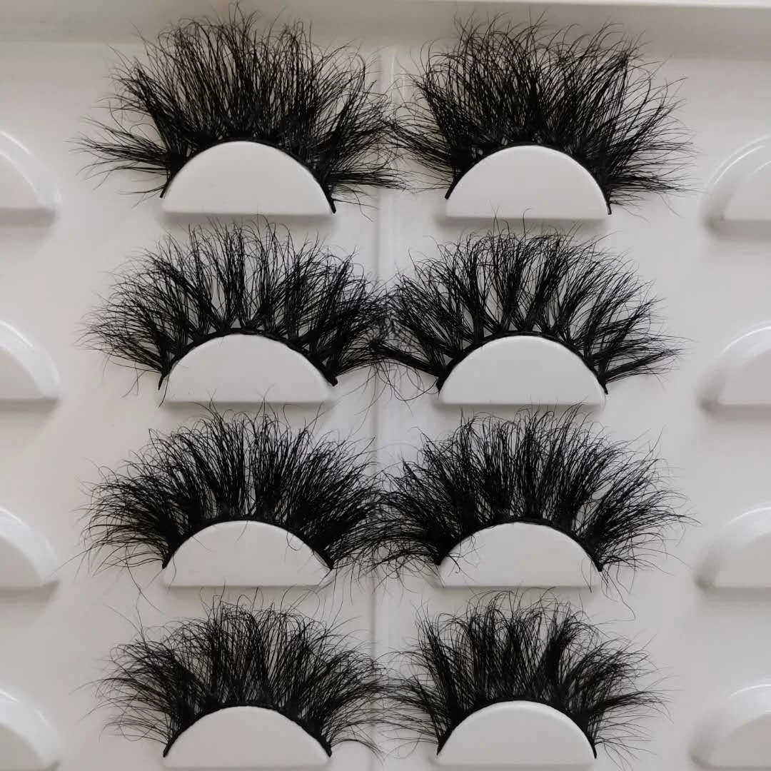 Cruelty Free 5D Fluffy 25mm Real Mink Eyelash Vendors Wholesale 3d Mink Eyelashes With Lashes Packaging Box Custom
