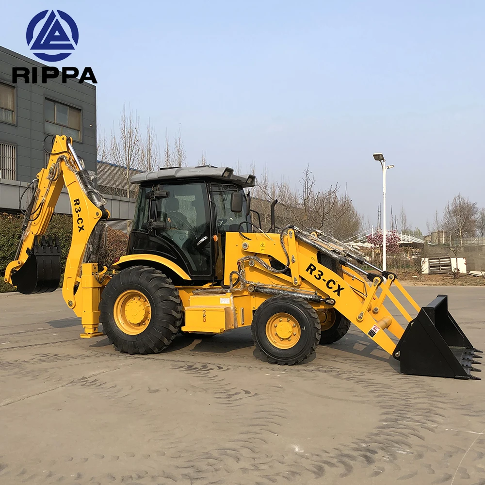 Construction Machinery 4x4 Wheel/Backhoe Loaders China Backhoe Manufacturer CE Approved Backhoe Loader With Excavator