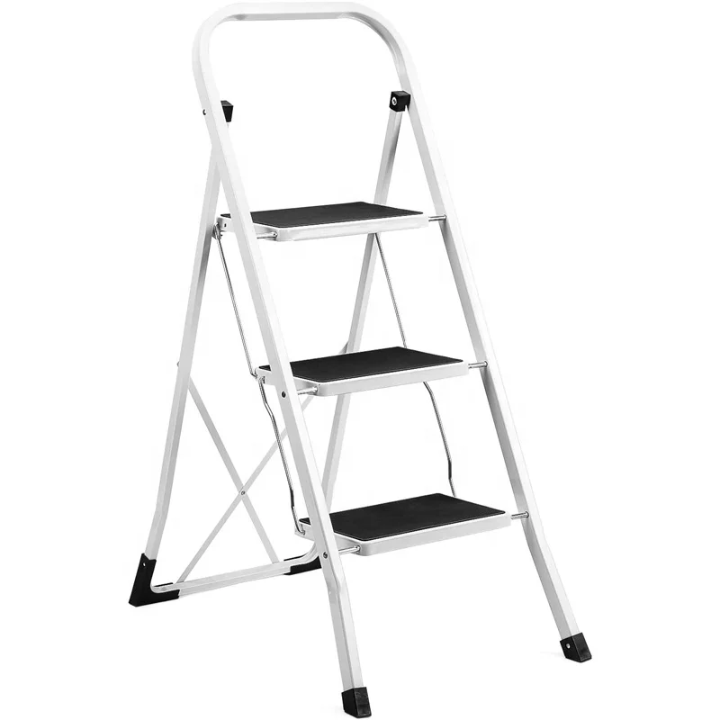 Pool Loft Multipurpose Steel Platform Household Folding Attic Aluminium Step Folding Ladder With 3 Step