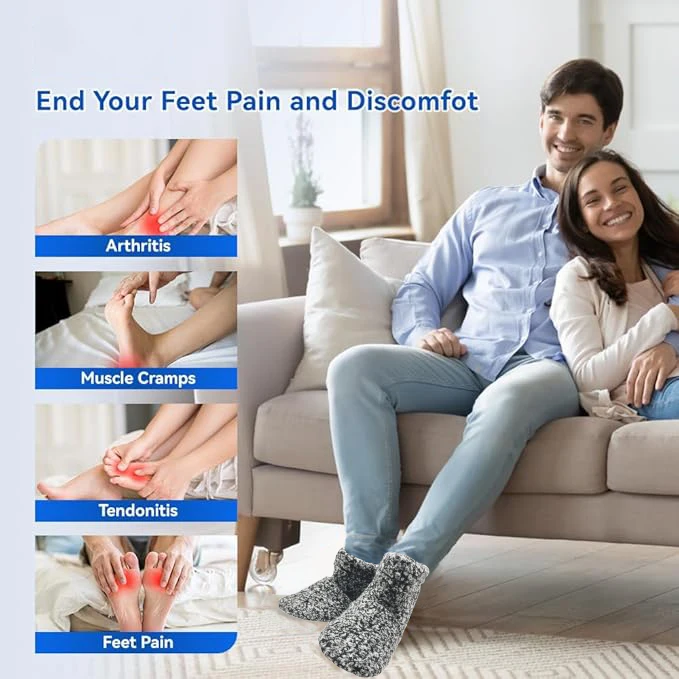 Custom Microwave Heat pack Gift Set Microwavable Booties Tourmaline Lavender flaxseed Heated Shoes Foot Warmers