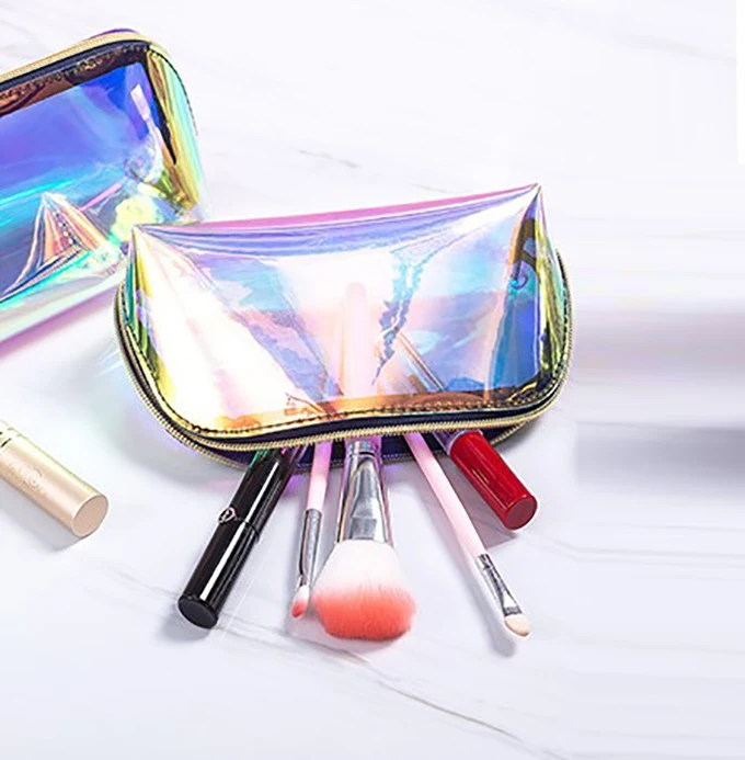 Factory Price Customer Clear Waterproof TPU Packing Pouch Zipper Cosmetic Makeup Bag