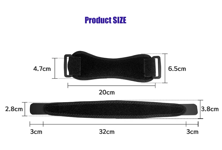 Wholesale Elastic Neoprene Adjustable Knee Support Patella Strap With Silicone Pad