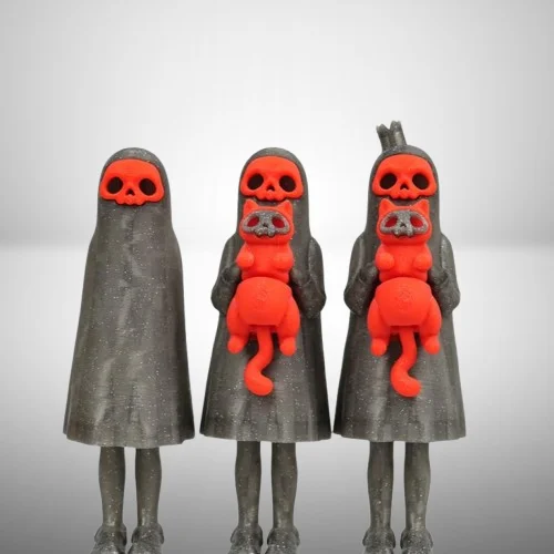 Недорогие креативные 3D печатные услуги Печатный череп держащий Кот призрак королева Досуг развлечения декомпрессионные игрушки