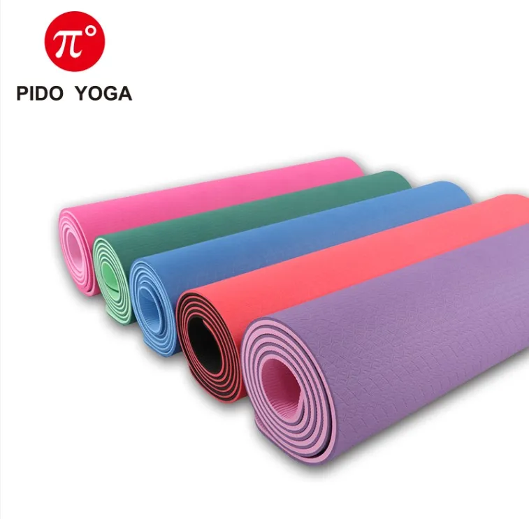 TPE Exercise  Eco Friendly Thick Cheap Fitness Pilates Custom Gymnastics Non-Toxic Non-slip Print Floor Gym yoga mat