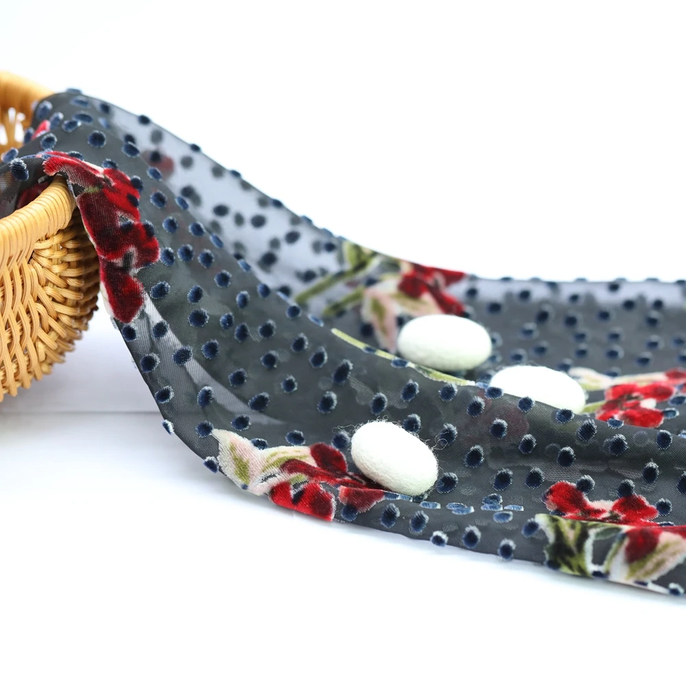 18% Шелк тутового шелкопряда 82% вискоза бархатная ткань 140 см 114 см сплошной цвет выгорание бархатная ткань напечатанный бархат велюр