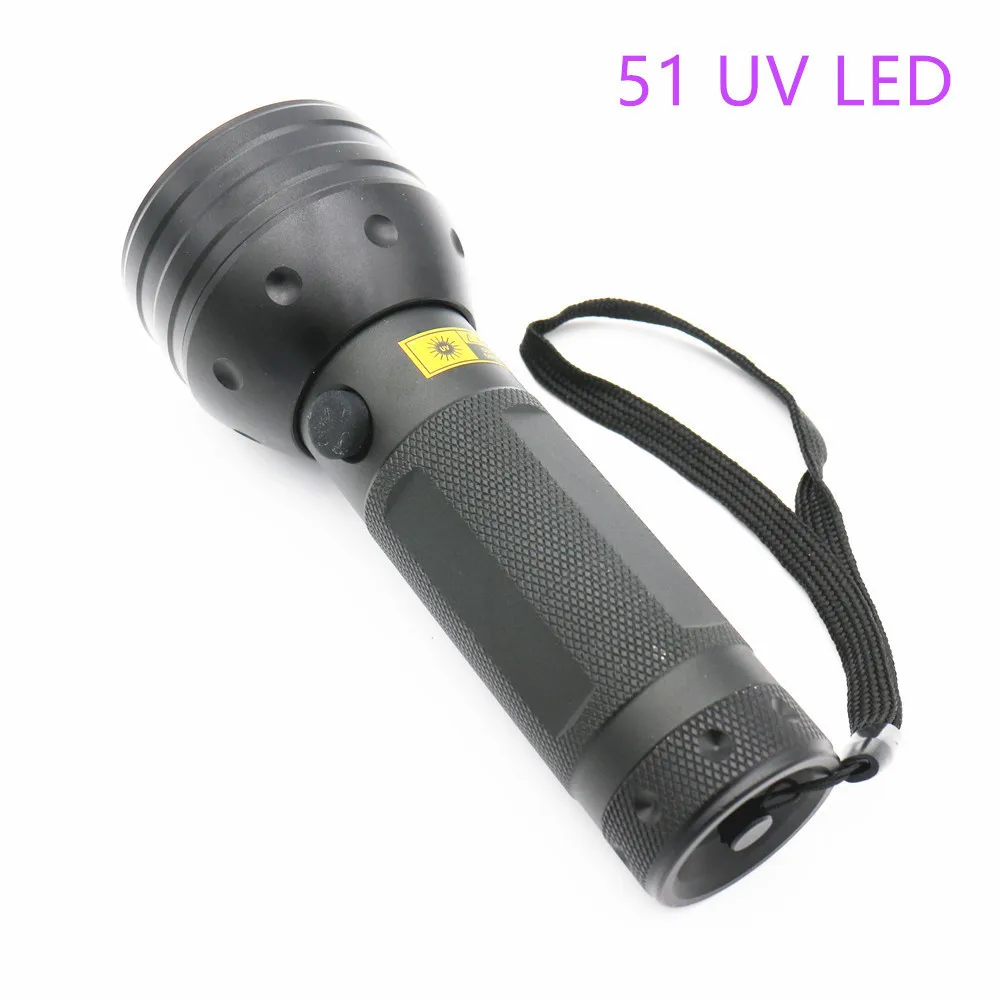 Eco Portable Powerful 51 LED UV Torch Flashlight Ultra Violet Blacklight 395 nM Inspection Lamp