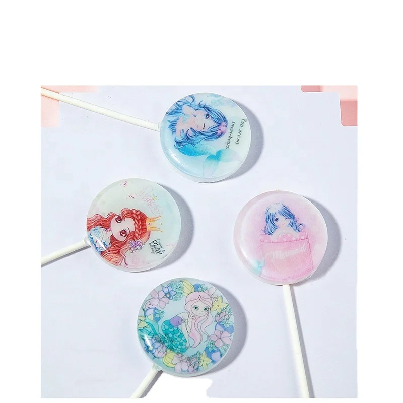 Good for kids sugar-free photo candy lollipop for sale